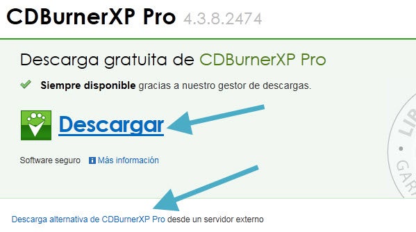 Página de descarga