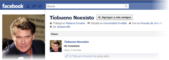 Perfil falso en Facebook