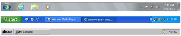 Barra de tareas de Windows (7, XP y 95)