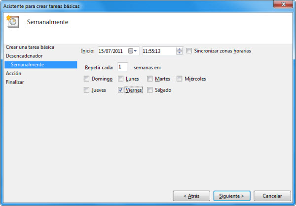 Semanalmente