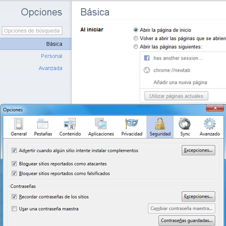 Opciones