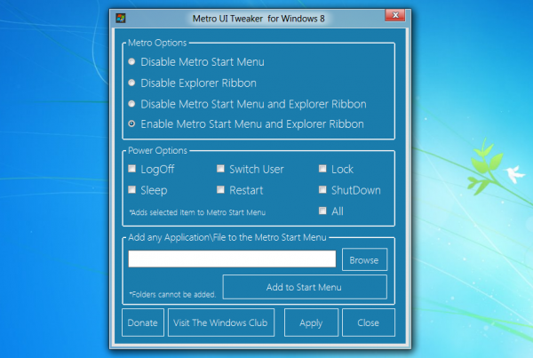 Metro UI Tweaker