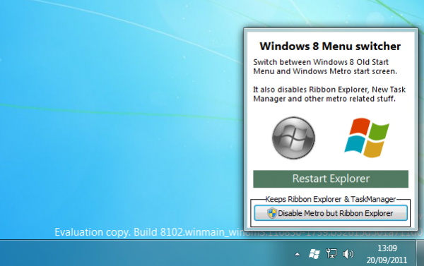 Windows 8 Menu Switcher