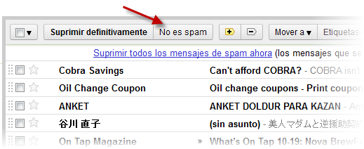 No es spam No es spam