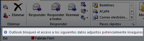 Outlook bloque la descarga de un EXE adjunto Outlook bloque la descarga de un EXE adjunto