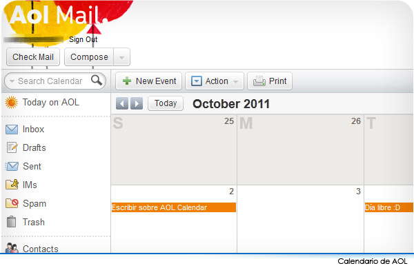 AOL Calendar AOL Calendar