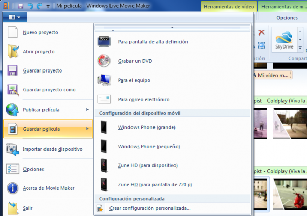 Guardar en varios formatos Guardar en varios formatos