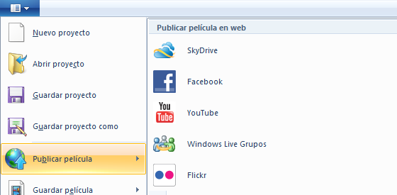 Publicar el vídeo en YouTube, Facebook, etcétera Publicar el vídeo en YouTube, Facebook, etcétera