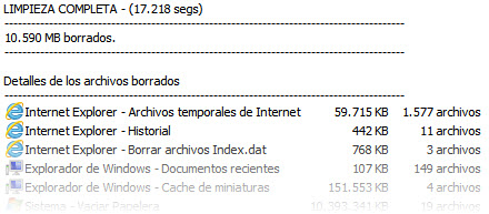Limpieza completa