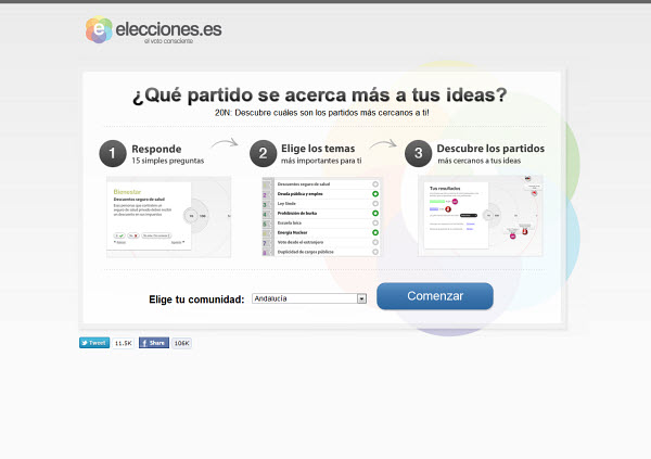 Primera página de Elecciones.es