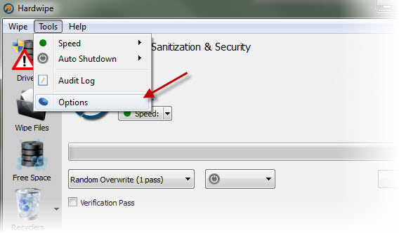 Hardwipe Options