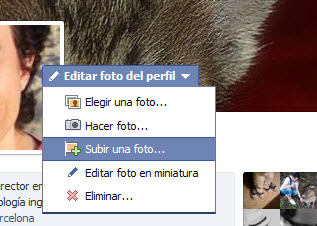 Sube tu nueva foto de perfil