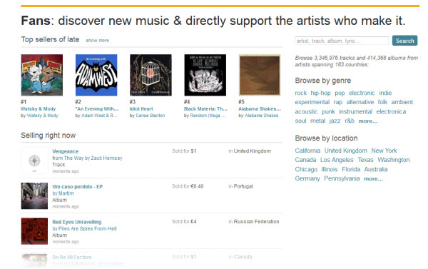 Bandcamp, distribución directa entre artistas y su público