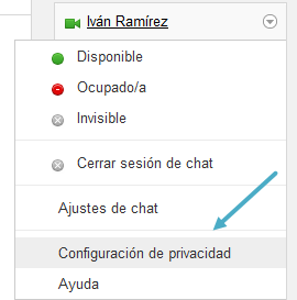 Config de privacidad