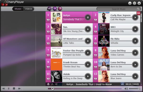 CherryPlayer ventana principal