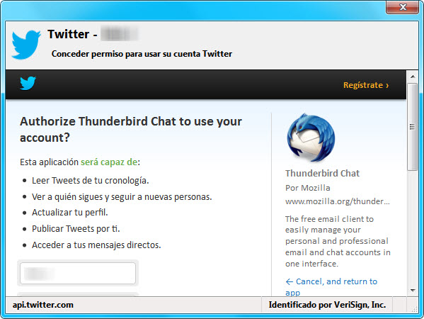 Autorizacion Twitter