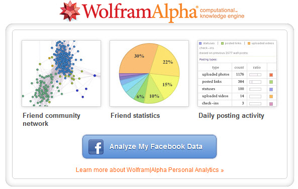 Wolfram Alpha escruta tu Facebook