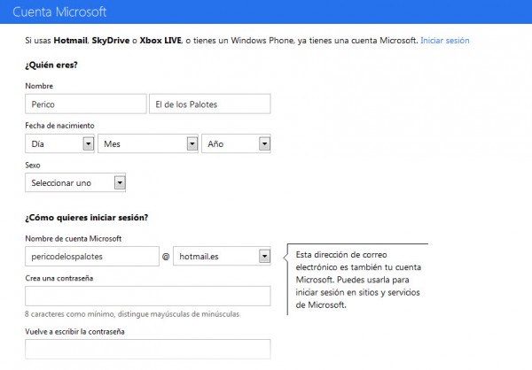 Cuenta Microsoft