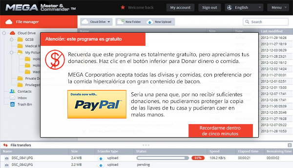 Aviso de Mega Master & Commander