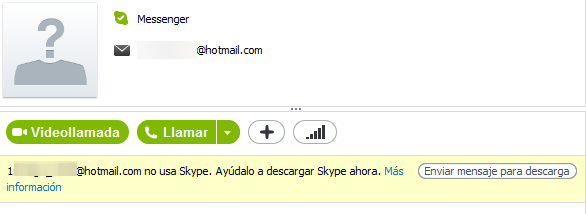 Mensaje Skype
