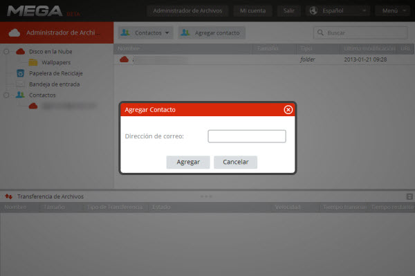 Contactos en Mega