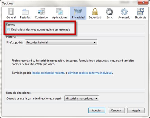 Do Not Track Firefox