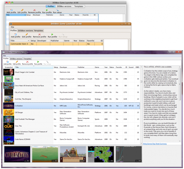 DBGL en Windows, Mac y Linux