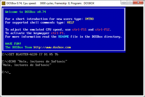 DOSBox en todo su esplendor