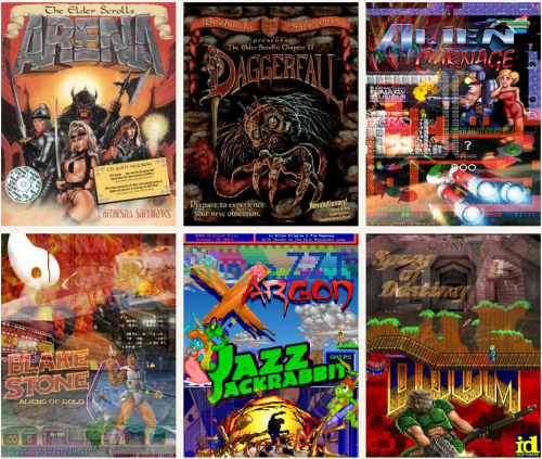 Seis de los GamePacks ofrecidos por DBGL
