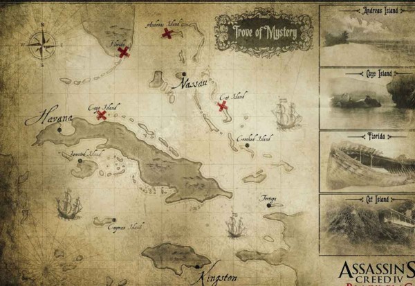 Assassins Creed 4 mapa Assassins Creed 4 mapa