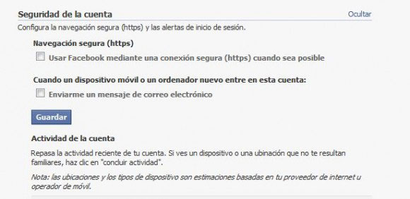 Facebook seguridad