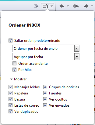 Lista de mensajes Lista de mensajes