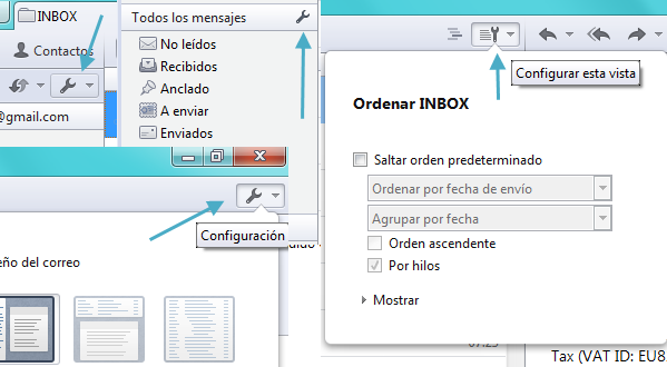 Opciones de configuracion