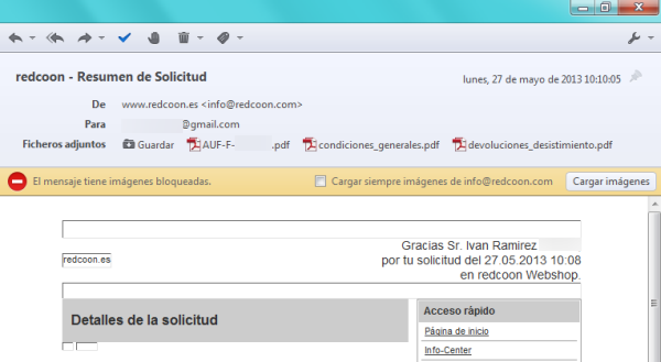 Previsualizacion de Mensaje