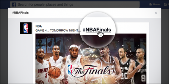 NBA Hashtag en Facebook
