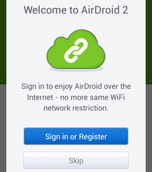 AirDroid por Internet