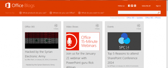 El blog de Office, hackeado
