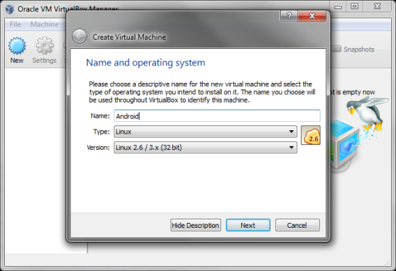 Create VM for Android