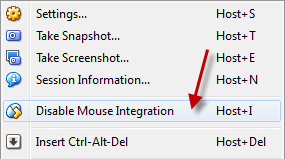 Disable Mouse Integration