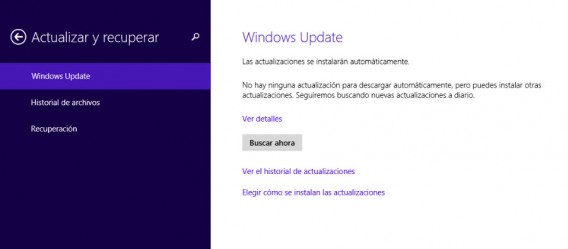 Windows Update en Windows 8 actualiza los drivers de forma automática.