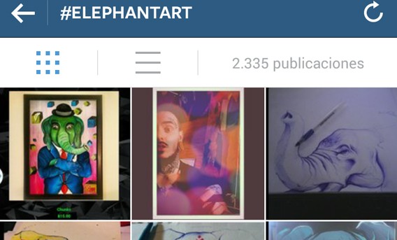 Elefantes en Instagram