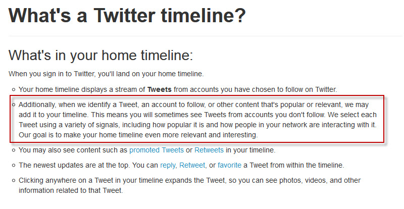 Twitter cambia su definición de "timeline"