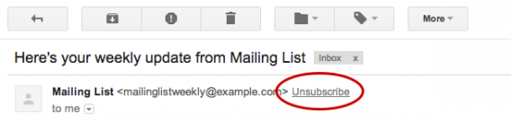 Unsuscribe en Gmail