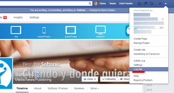 Cierra sesión en redes sociales