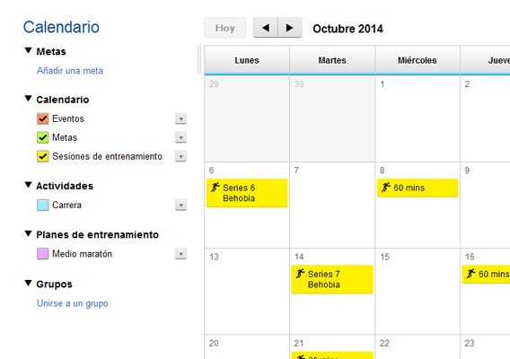 Calendario carrera