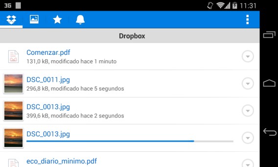 Dropbox para Android