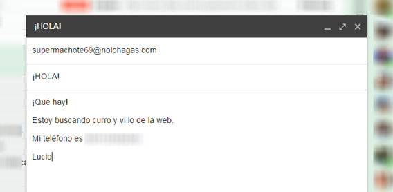 correo electrónico sin etiqueta online