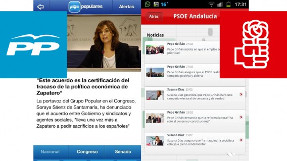 Apps de PP y PSOE