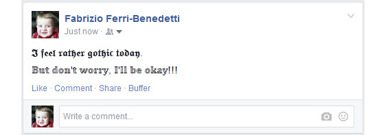 Fonts in Facebook / Twitter