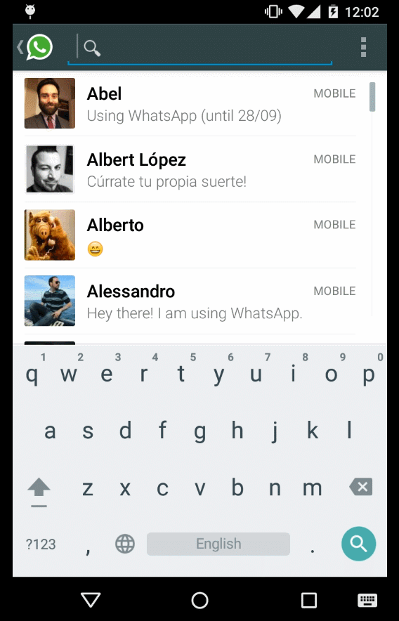 WhatsApp Text someone